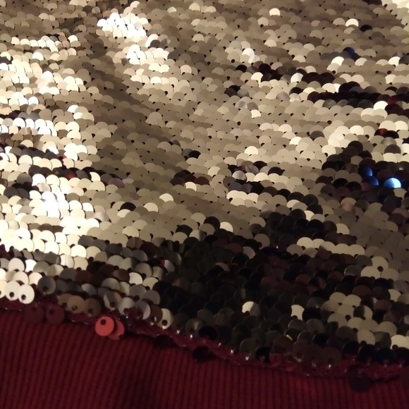 Girls Sequins Spots XS (4/5) Red Sweater - Picture 6 of 8